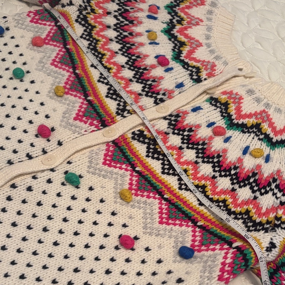 Talbots 2 pc Multicolor Fair Isle Inspired Pullover Sweater and Ruched LS Top SP - Picture 13 of 16